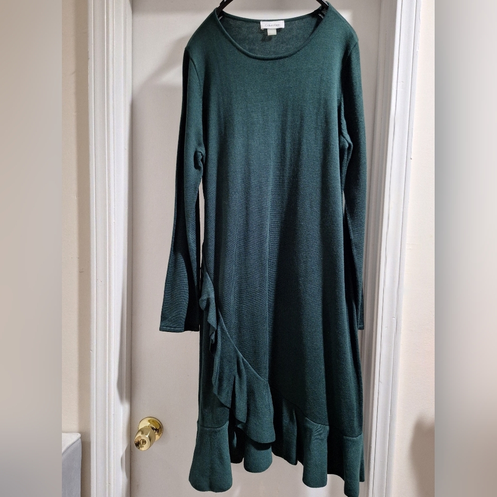 Calvin Klein Hunter Green Dress WM NEW